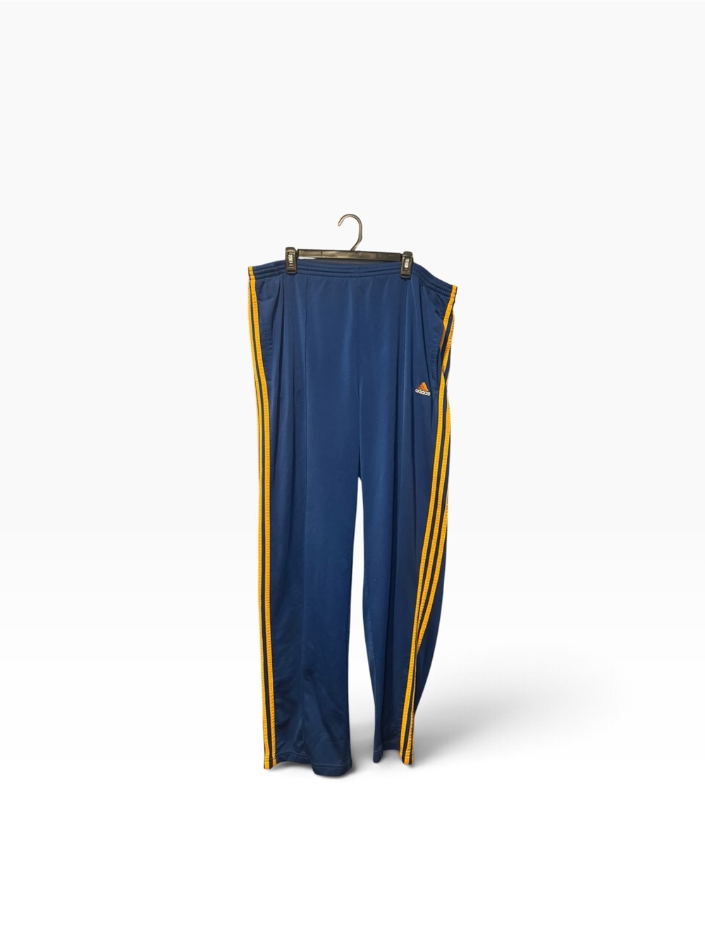 Adidas Men’s XXL Navy Gold 3 Stripe Track Pants